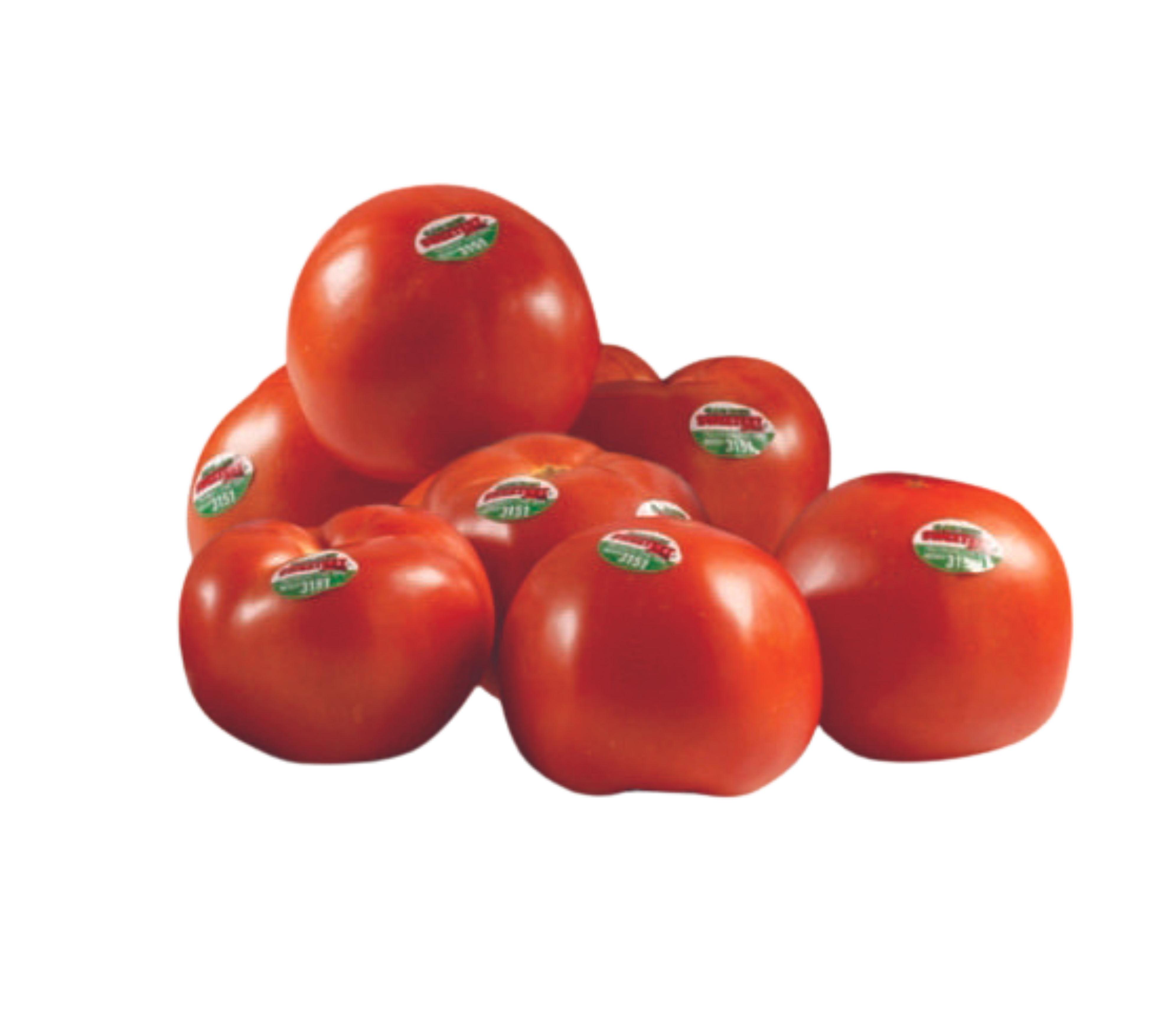 Tomatoes with PLU stickers
